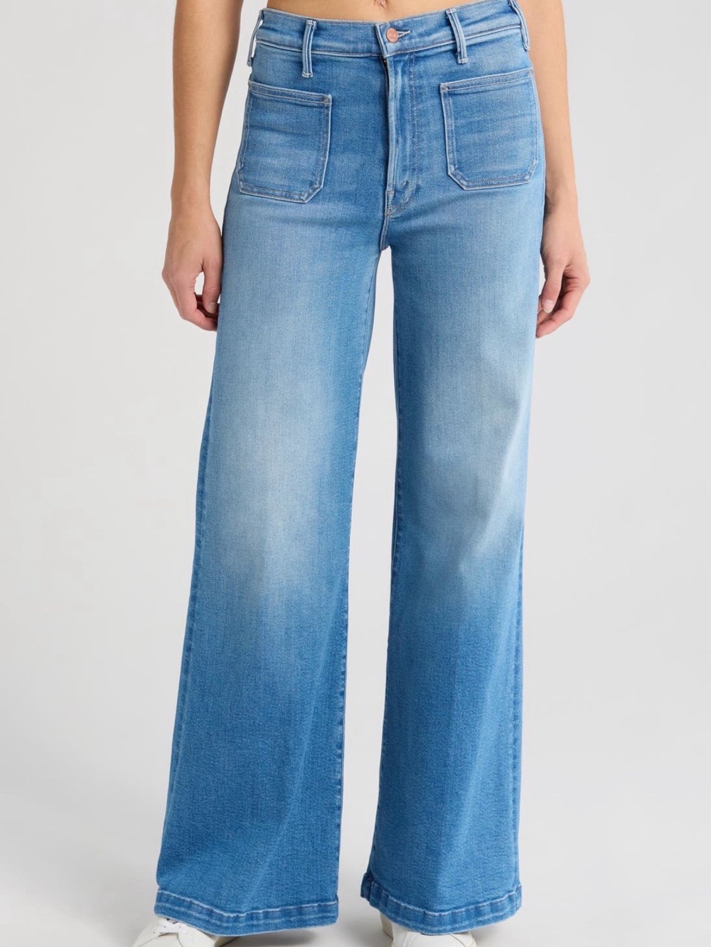 MOTHER | Hustler Roller Patch Pocket Sneak Wide Leg Jeans, 34, Piece by Piece